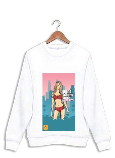 Sweatshirt GTA collection: Bikini Girl Miami Beach white - Enfant