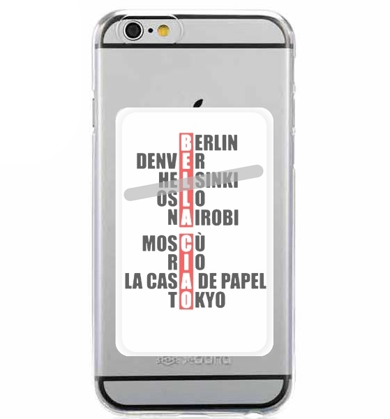 Porte Carte adhésif pour smartphone Bella Ciao Character Name