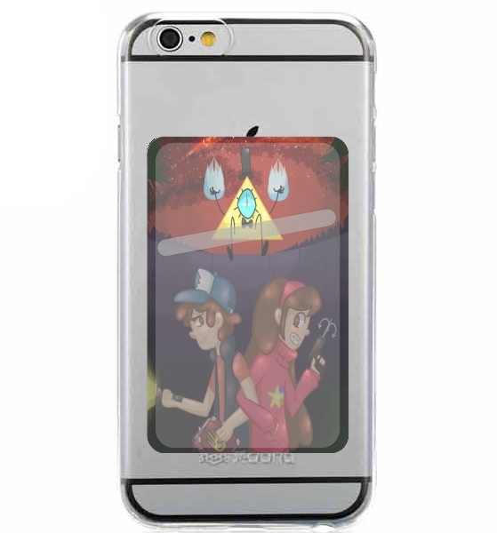 Porte Carte adhésif pour smartphone Gravity Falls Monster bill cipher Wheel