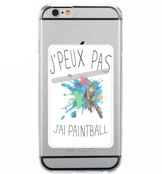 Porte Carte adhésif pour smartphone Je peux pas j'ai Paintball