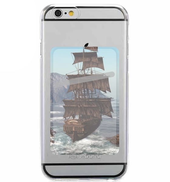 Porte Carte adhésif pour smartphone Bateau Pirate