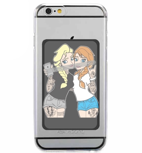 Porte Carte adhésif pour smartphone Sisters Selfie Tatoo Punk Elsa Anna