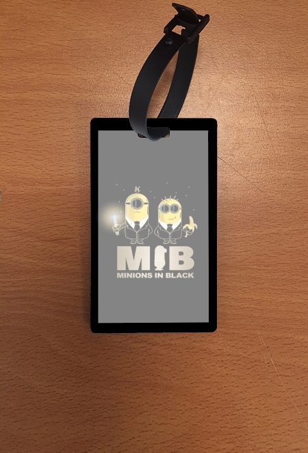 Attache adresse pour bagage Minion in black mashup Men in black