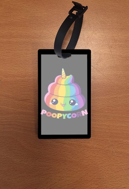 Attache adresse pour bagage Poopycorn Caca Licorne