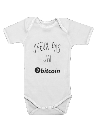 Body Bébé manche courte Je peux pas j'ai bitcoin