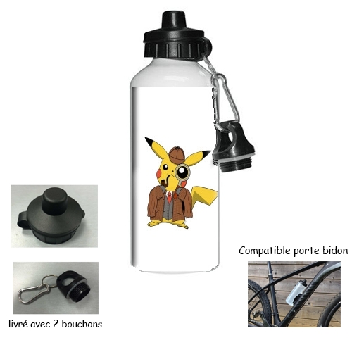 Gourde vélo Detective Pikachu x Sherlock