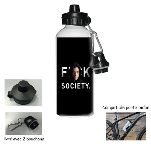 Gourde vélo Mr Robot Fuck Society