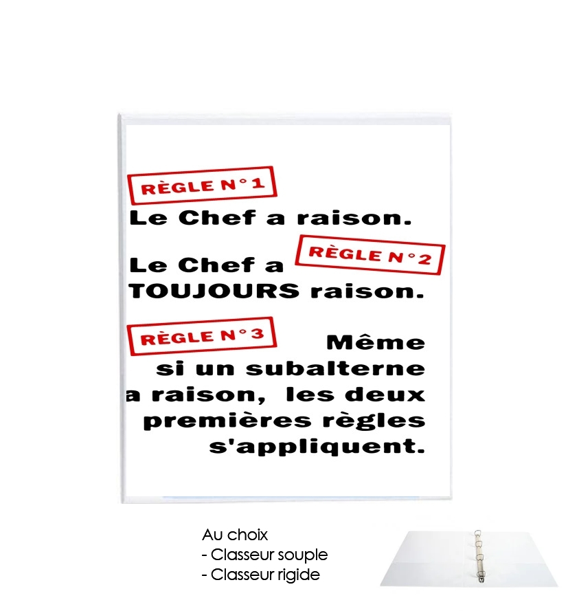 Classeur Rigide Les regles du chef