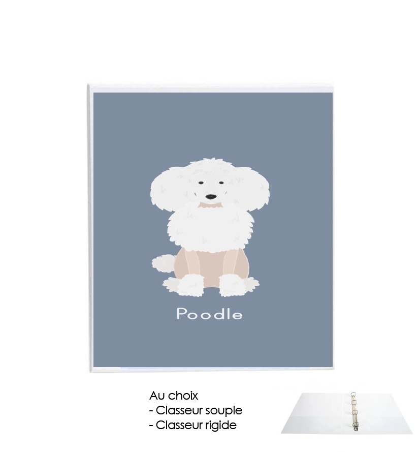 Classeur Rigide Caniche blanc