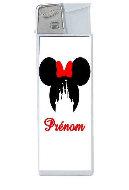 Briquet Silhouette Minnie Château avec prénom personnalisable