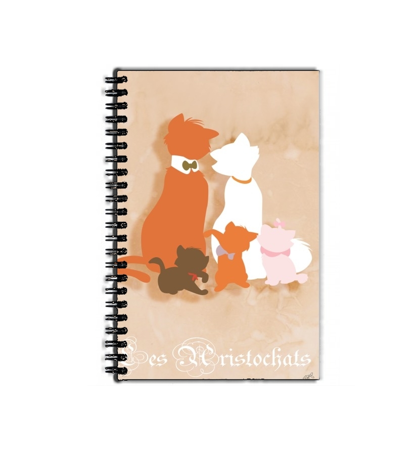 Cahier de texte Les aristochats minimalist art