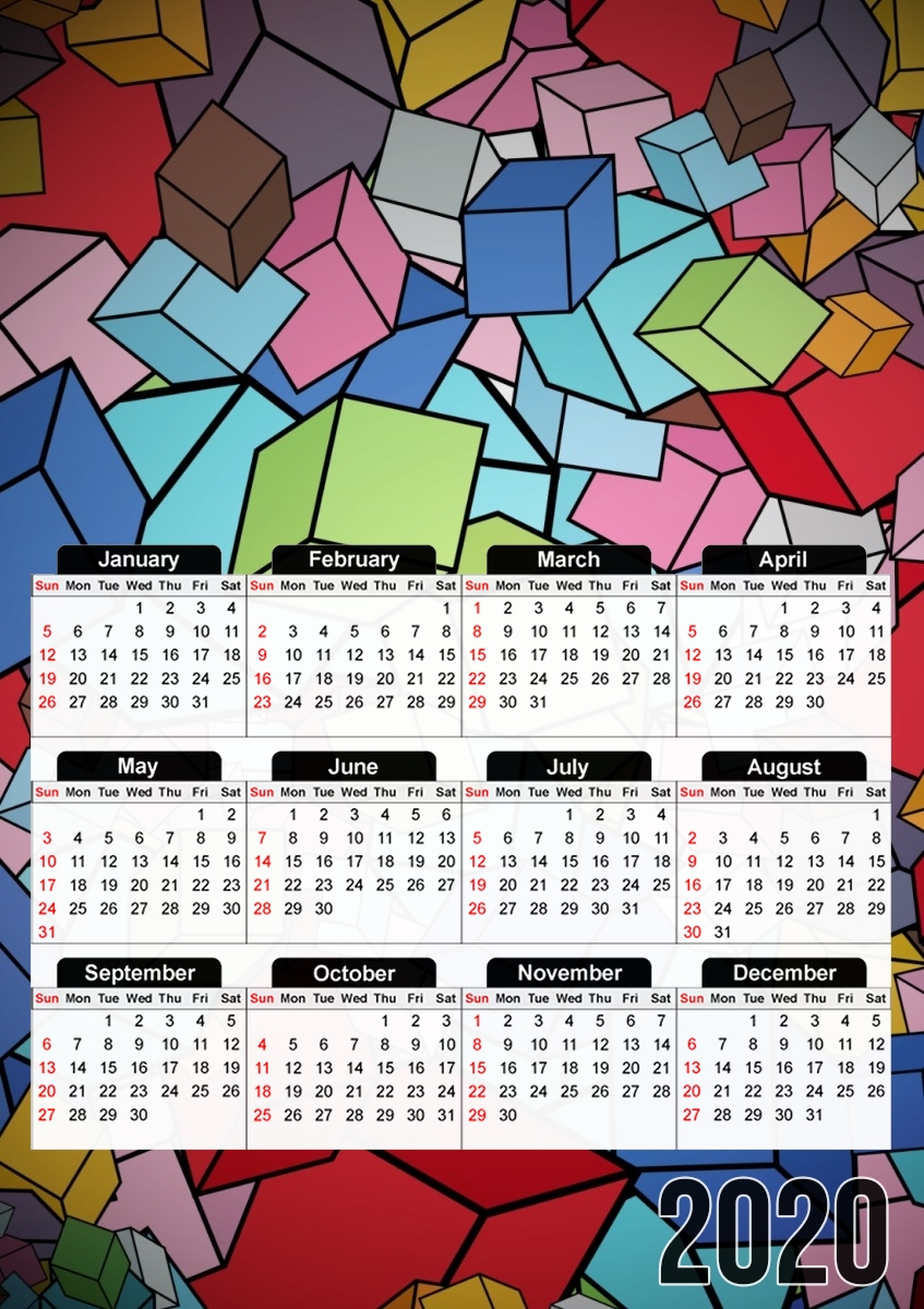 Calendrier Abstract Cool Cubes