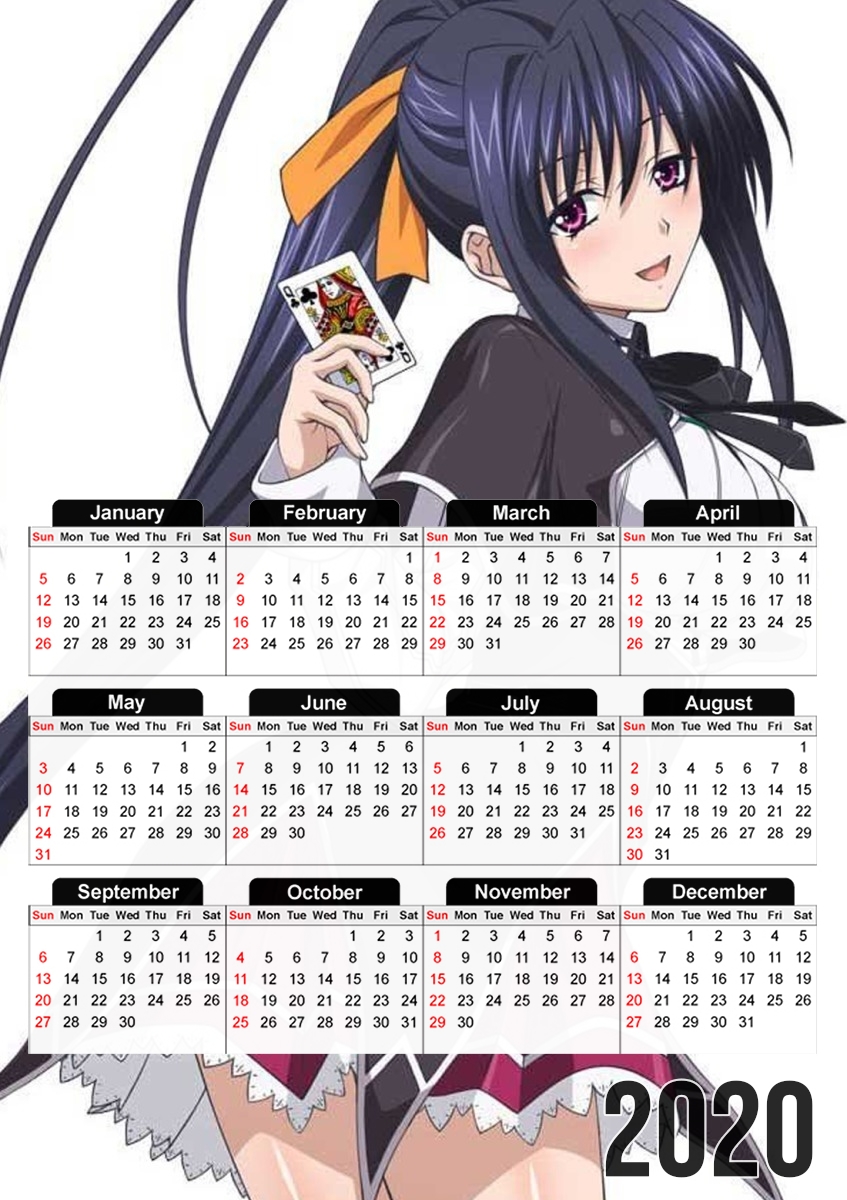 Calendrier Akeno Himejima High School DxD