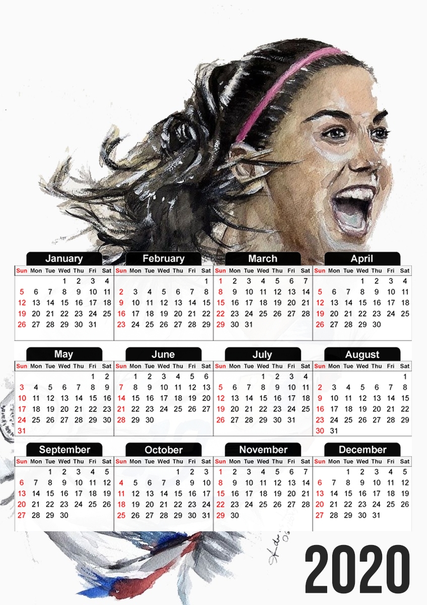 Calendrier Alex Morgan Usa Art