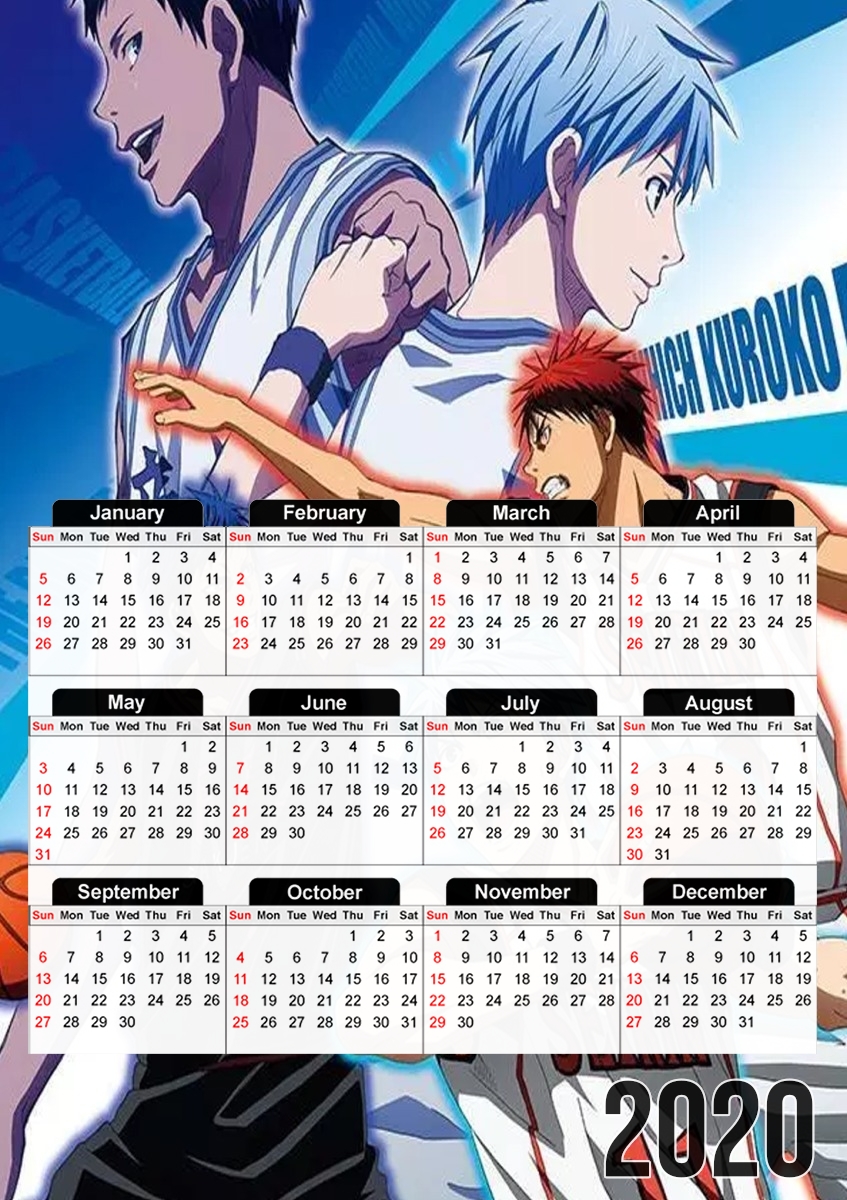 Calendrier Aomine le seul qui peut me battre c'est moi