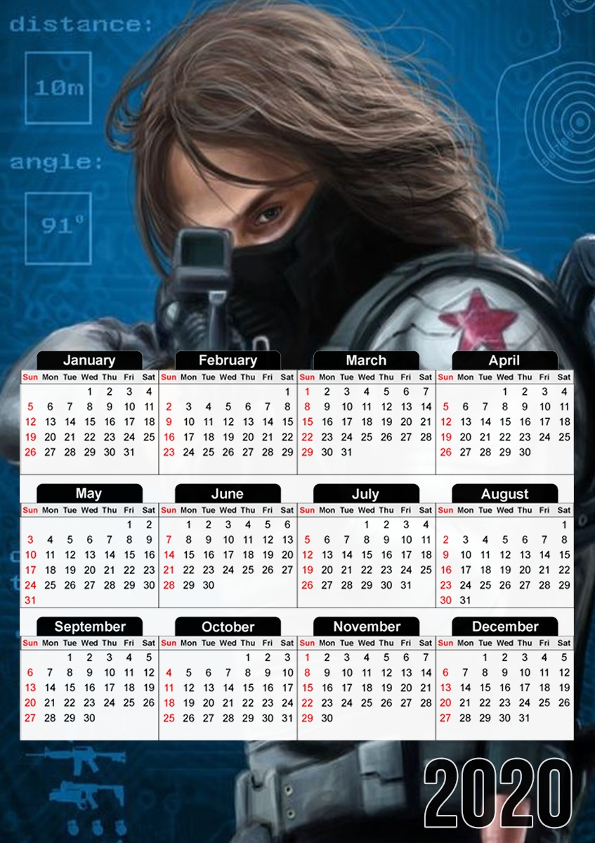 Calendrier Bucky Barnes Aka Winter Soldier