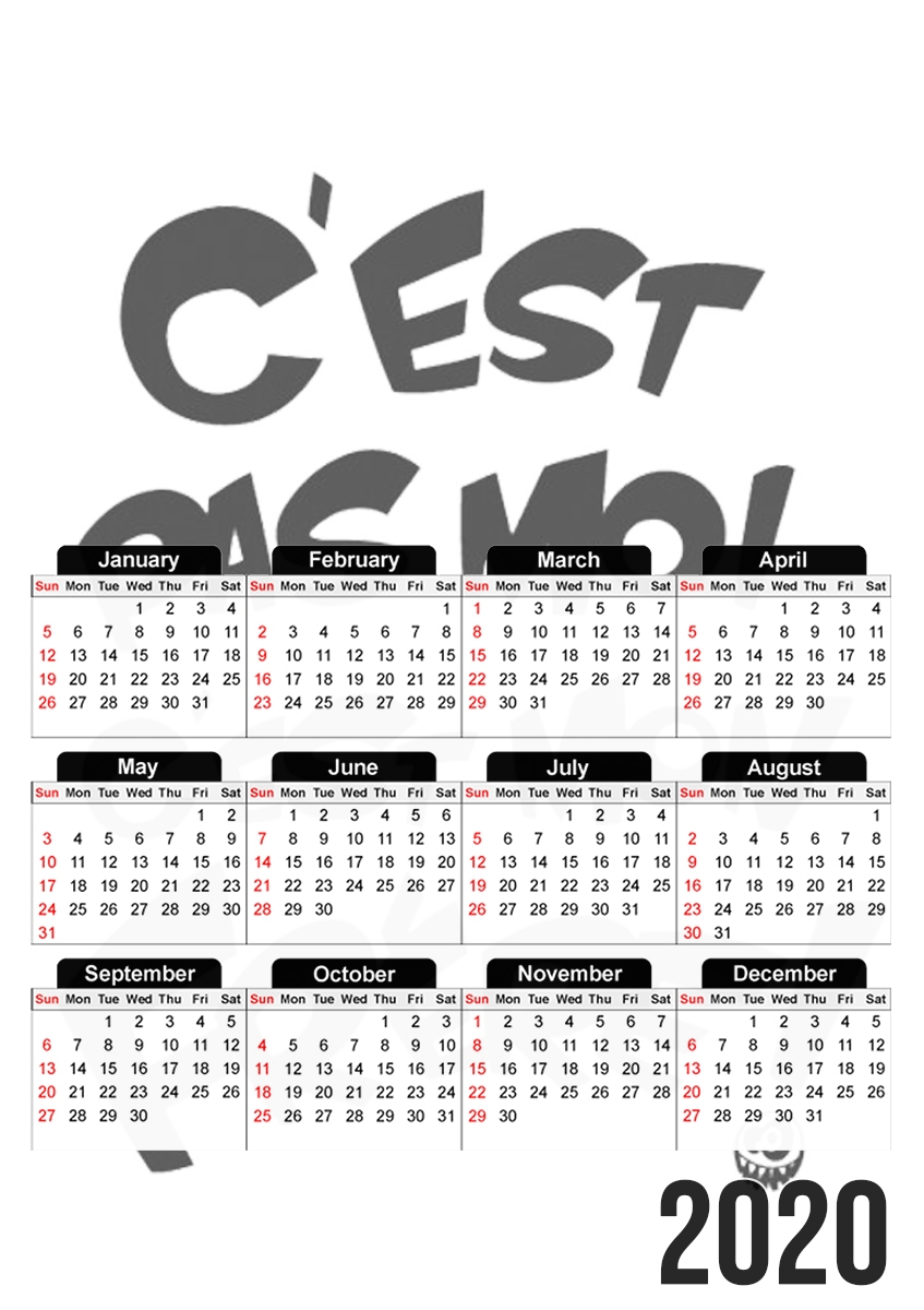 Calendrier C'est pas moi c'est mon frère