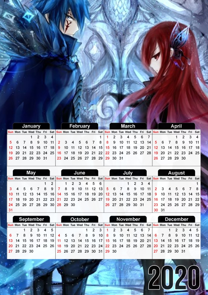 Calendrier Erza x Jellal