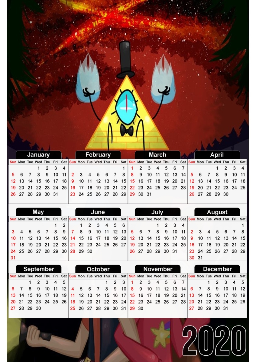 Calendrier Gravity Falls Monster bill cipher Wheel