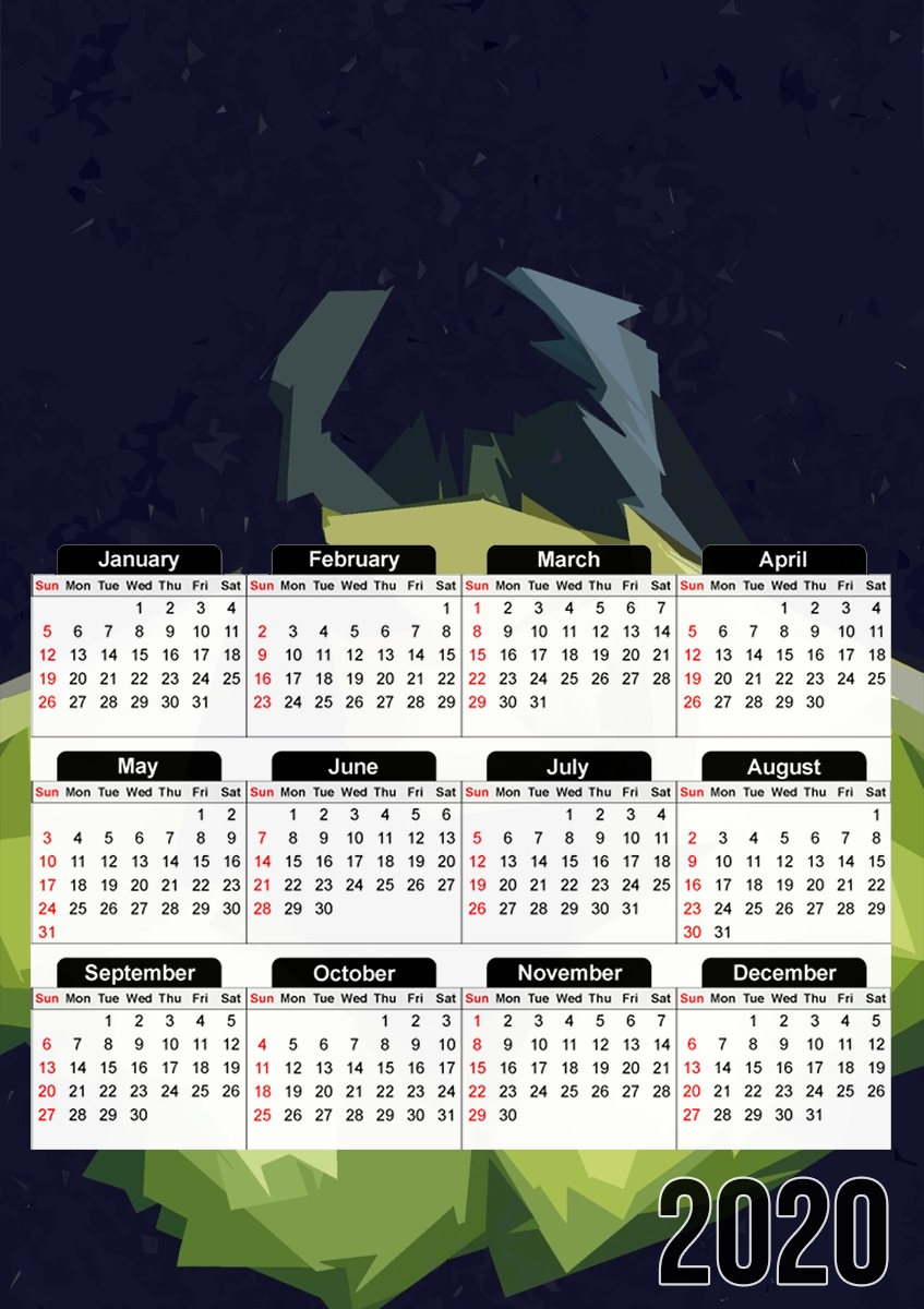 Calendrier Hulk Polygone