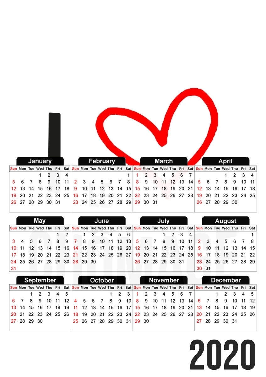 Calendrier I love chomage