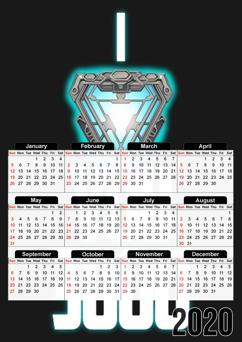 Calendrier I Love You 3000 Iron Man Tribute