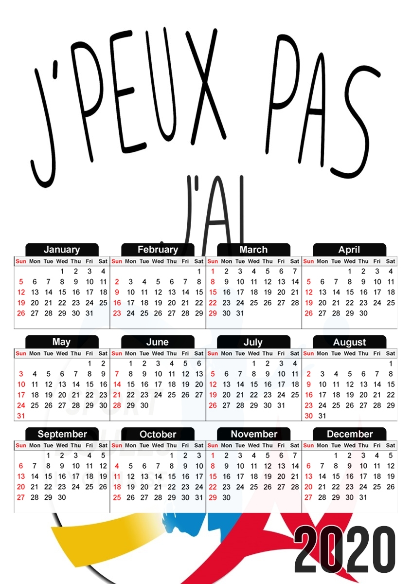 Calendrier Je peux pas j'ai boules lyonnaise