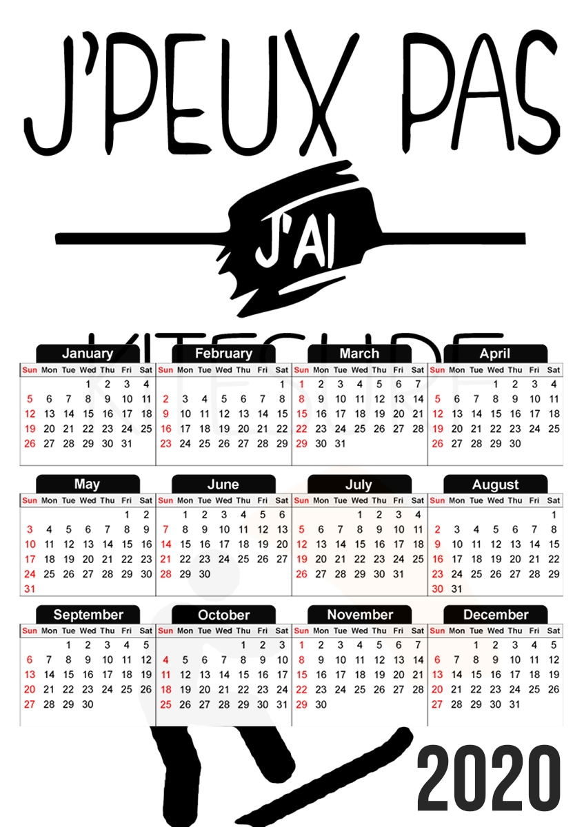 Calendrier Je peux pas j'ai kitesurf