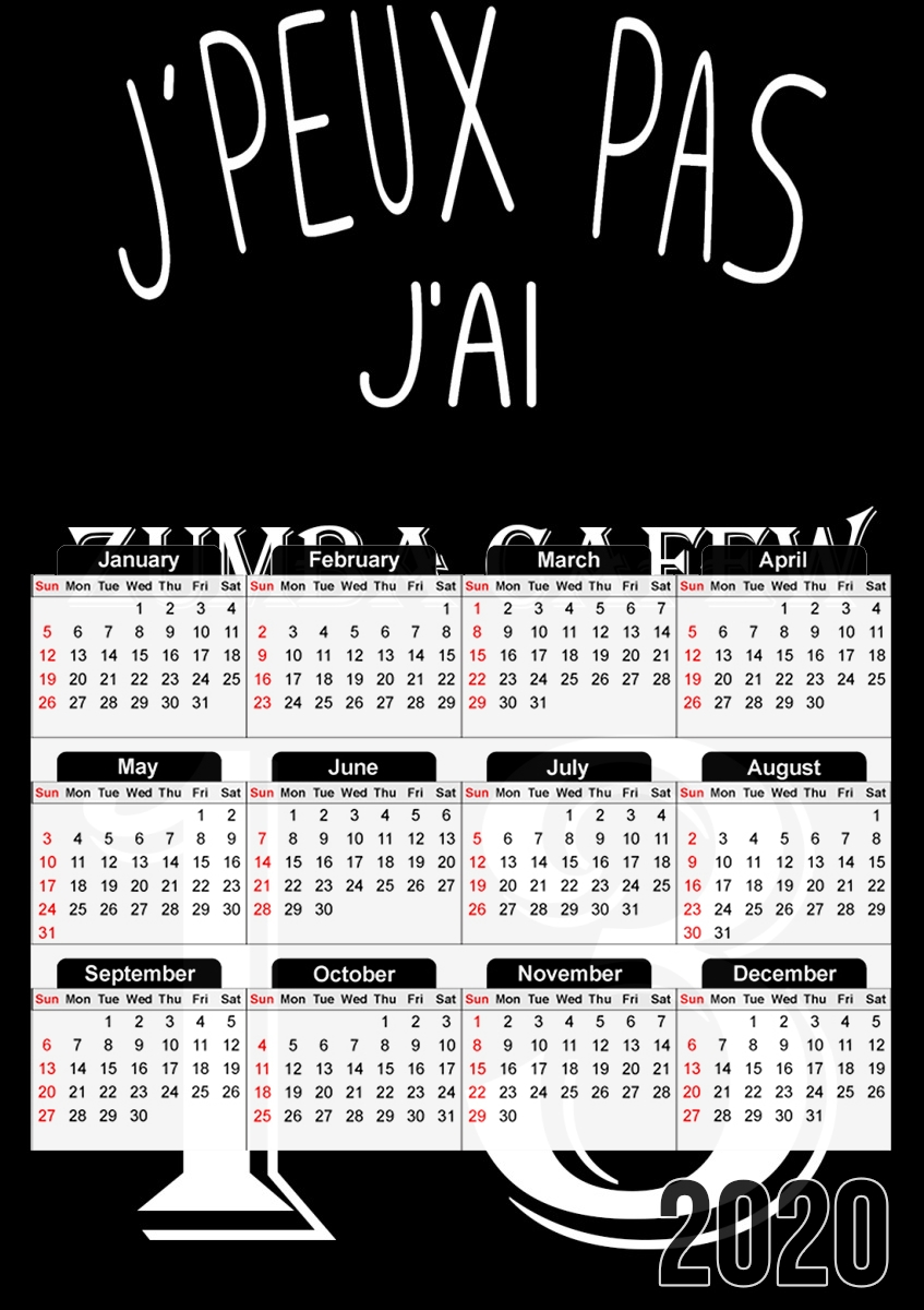 Calendrier Je peux pas jai Zumba Cafew