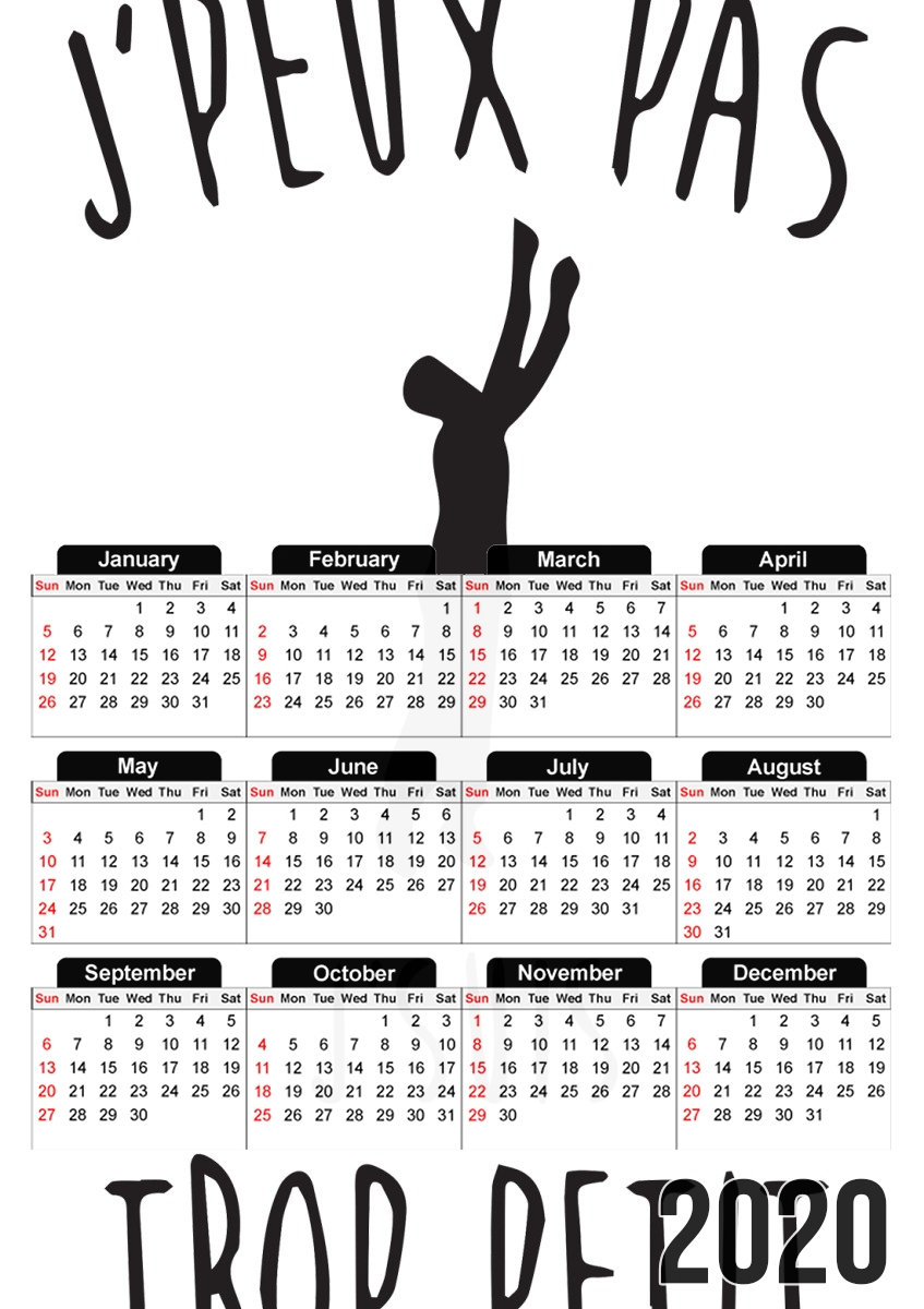 Calendrier Je peux pas je suis trop petit