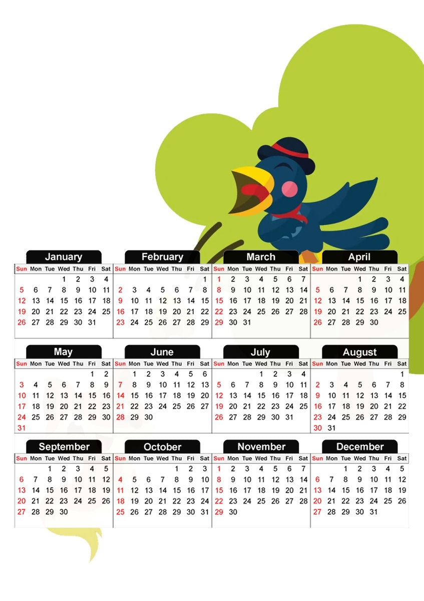 Calendrier Le corbeau et le renard