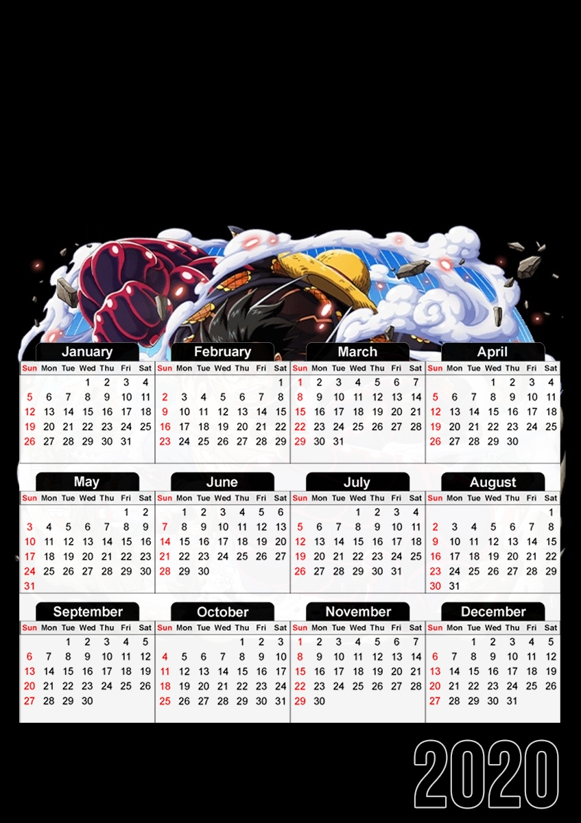 Calendrier Monkey Luffy Gear 4