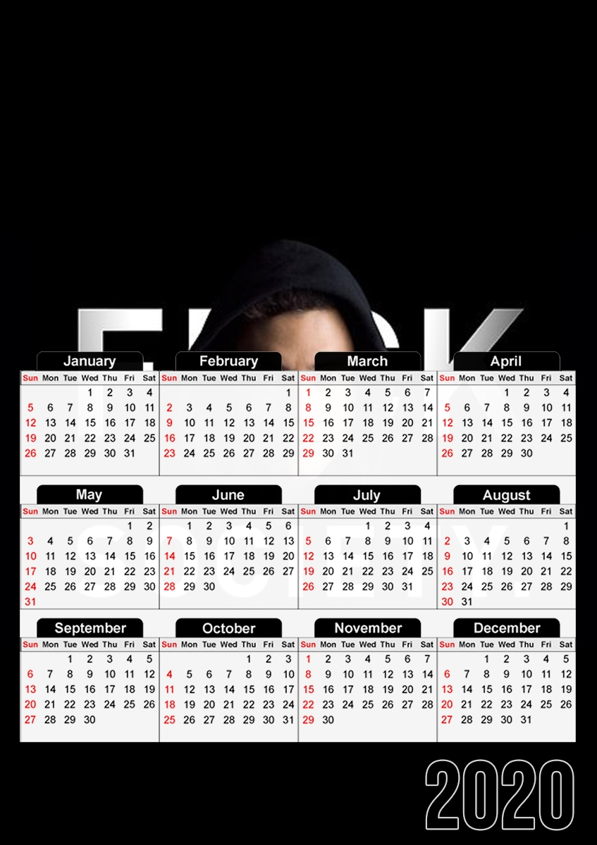 Calendrier Mr Robot Fuck Society