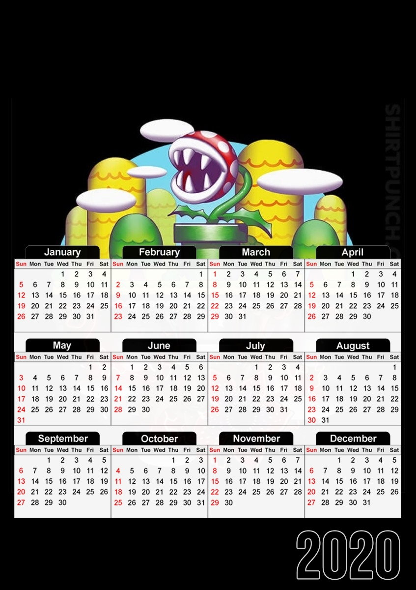 Calendrier Plants Mario x Upside Down Stranger Things