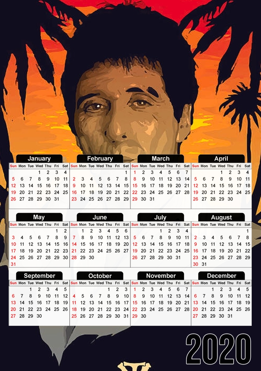 Calendrier Scarface Tony Montana