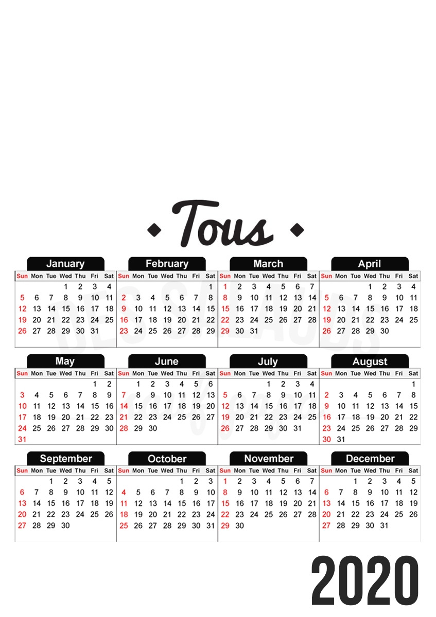 Calendrier Tous des salauds sauf papa