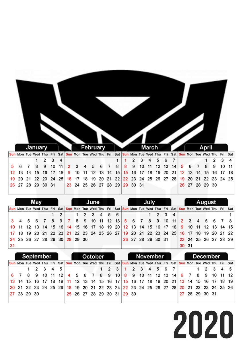 Calendrier Transformers