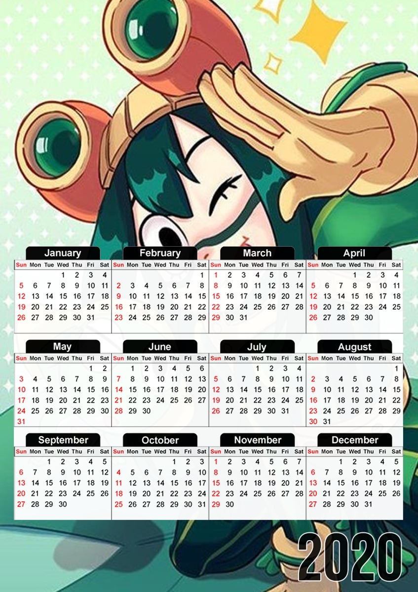 Calendrier tsuyu  keroro Frog Family