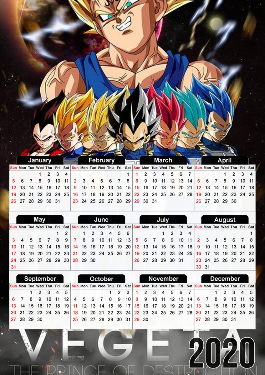 Calendrier Vegeta Prince of destruction