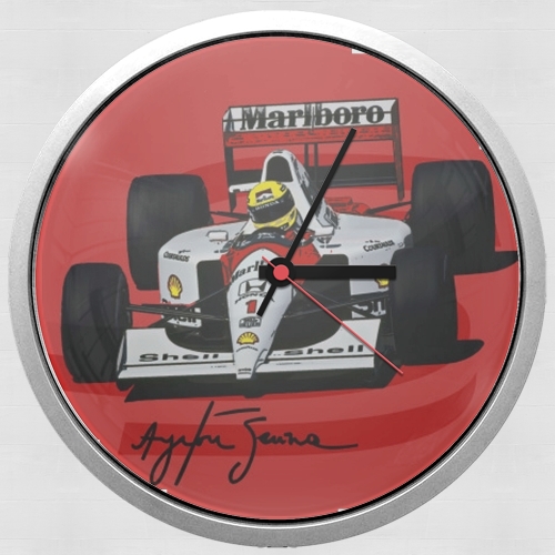 Porte clé Airtag - Protection Ayrton Senna Formule 1 King white