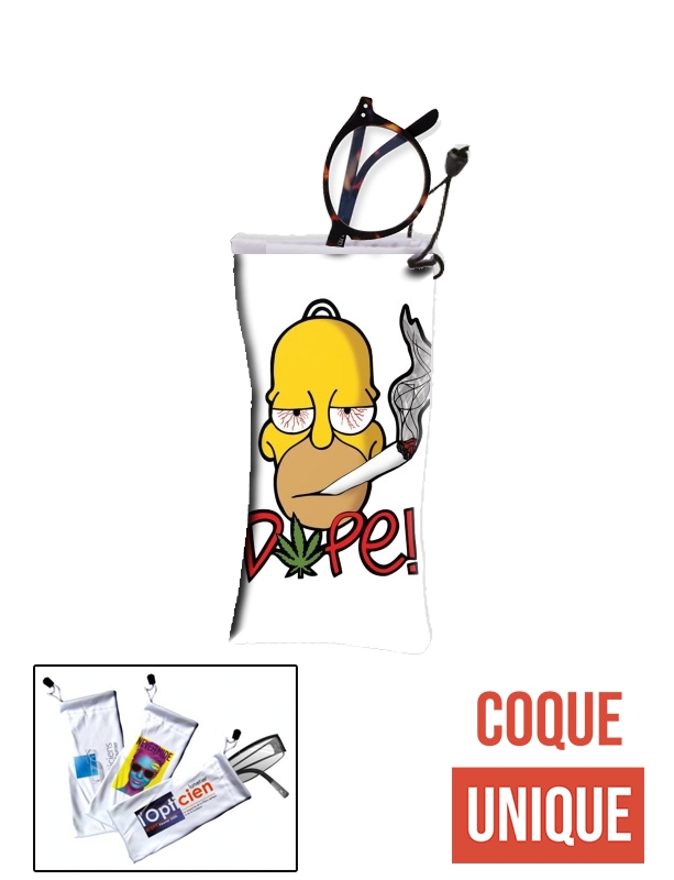 étui à lunettes Homer Dope Weed Smoking Cannabis