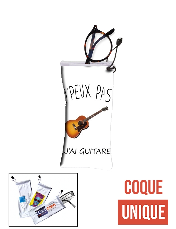 étui à lunettes Je peux pas j'ai guitare