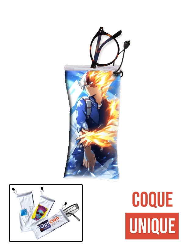 étui à lunettes shoto todoroki ice and fire