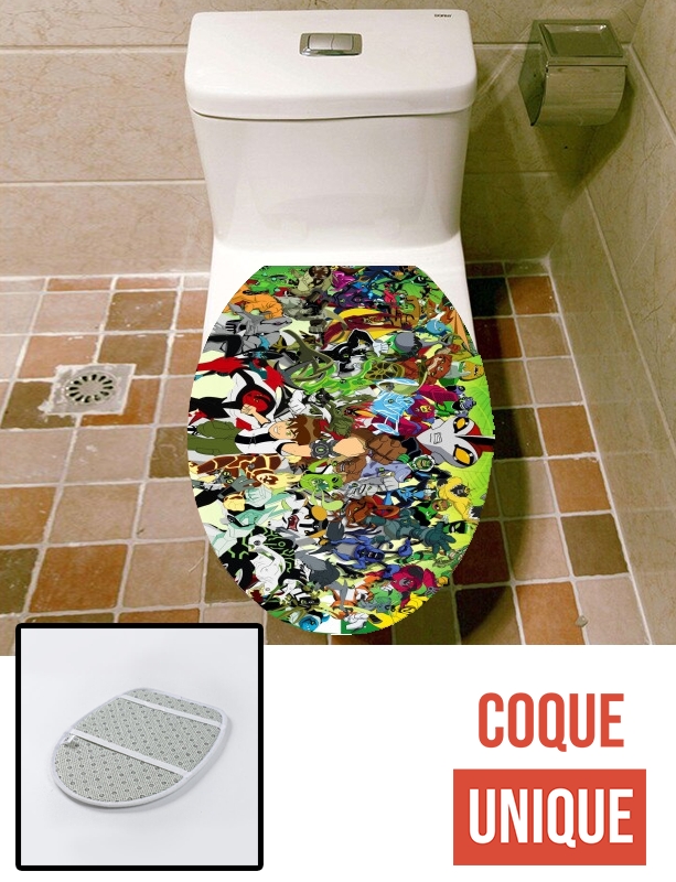 Housse de toilette - Décoration abattant wc Ben 10 alien force