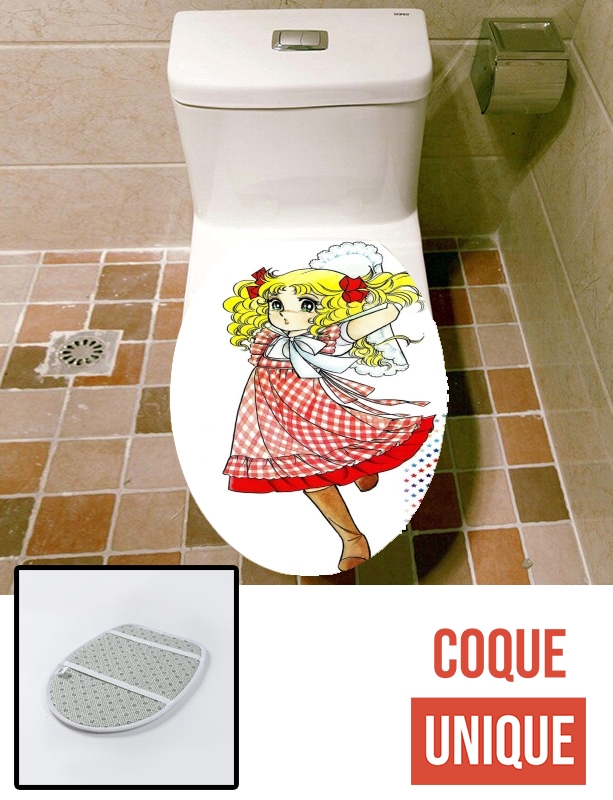 Housse de toilette - Décoration abattant wc Candice White Adley Candy Candy