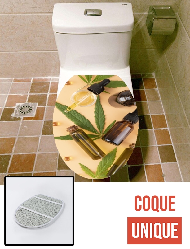 Housse de toilette - Décoration abattant wc CBD Cannabidiol