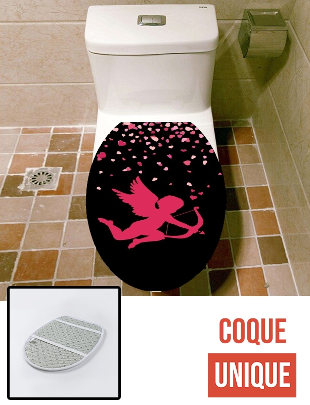 Housse de toilette - Décoration abattant wc Cupidon Love Heart