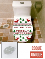 Housse de toilette - Décoration abattant wc Esprit de Noel avec nom personnalisable