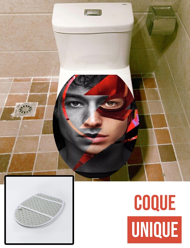 Housse de toilette - Décoration abattant wc ezra miller aka flash