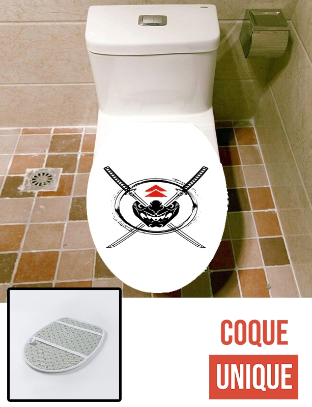 Housse de toilette - Décoration abattant wc ghost of tsushima art sword